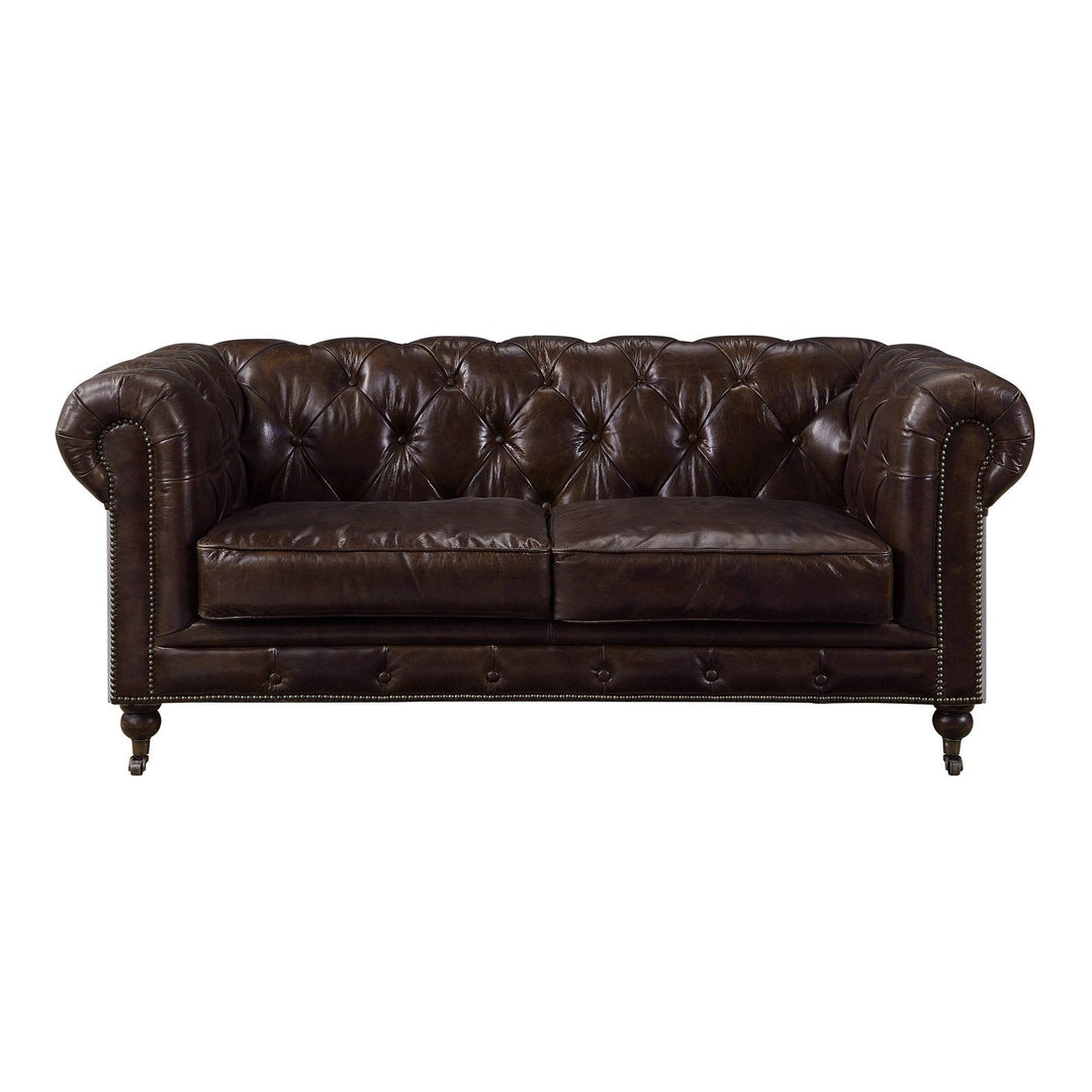 Acme Furniture Aberdeen Loveseat in Vintage Brown Top Grain Leather 56591