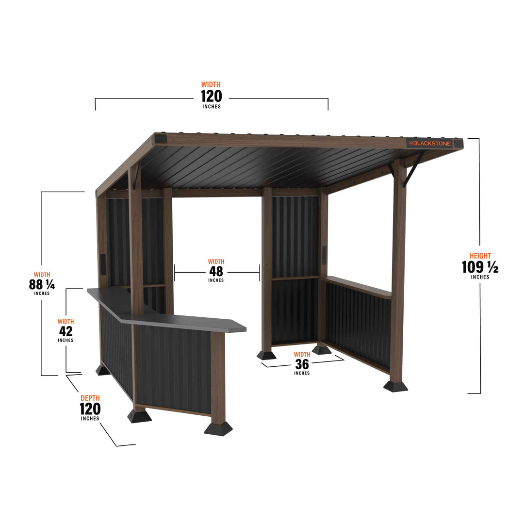 Blackstone 10' x 10' Pavilion for Backyard Bar and Grill