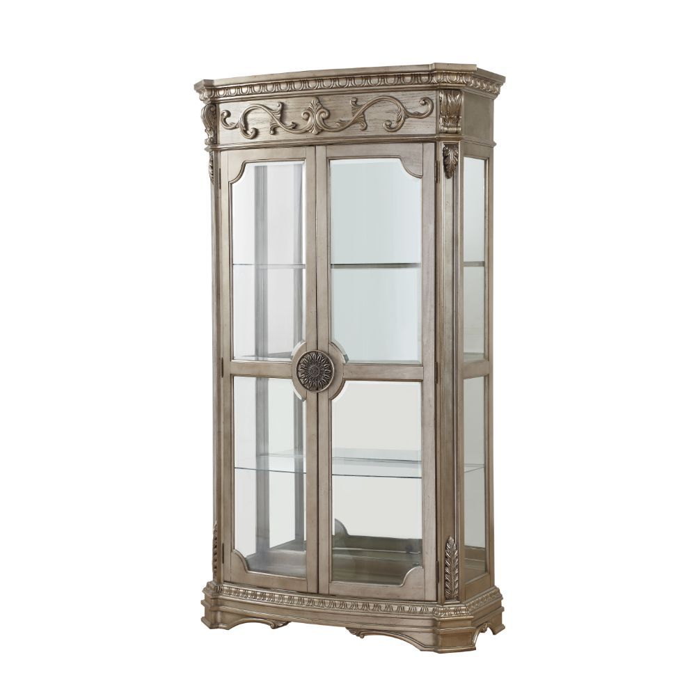 Acme Furniture Northville Curio in Antique Silver Finish 66924