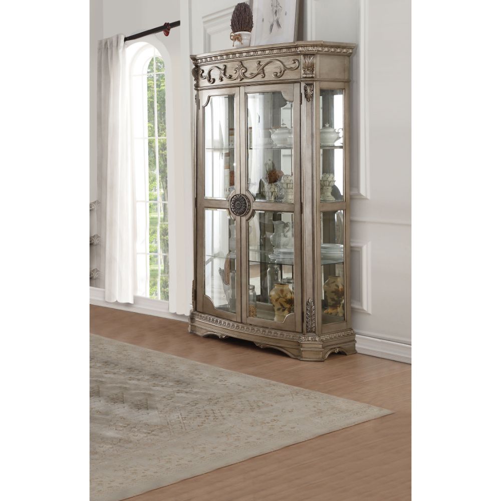 Acme Furniture Northville Curio in Antique Silver Finish 66924