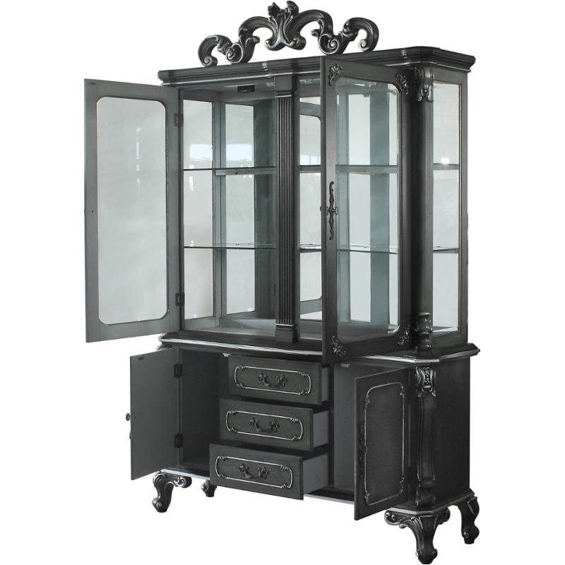 Acme Furniture House Delphine Hutch in Charcoal Finish 68834H