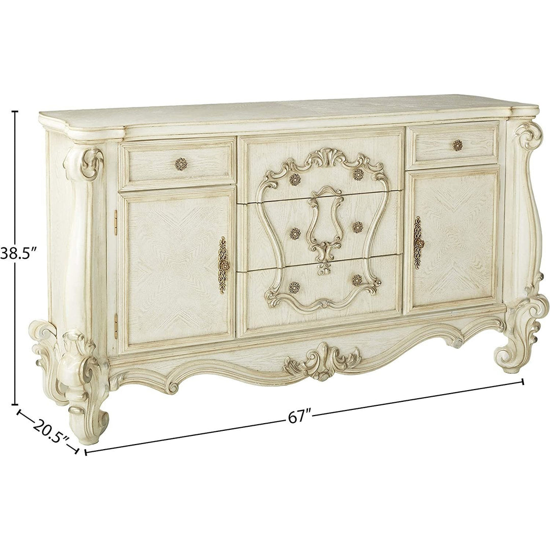 Acme Furniture Versailles Dresser in Bone White Finish 21135