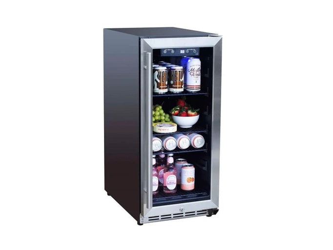 True Flame - 24" 5.3C Deluxe Outdoor Rated Fridge Left to Right Opening - TF-RFR-24D