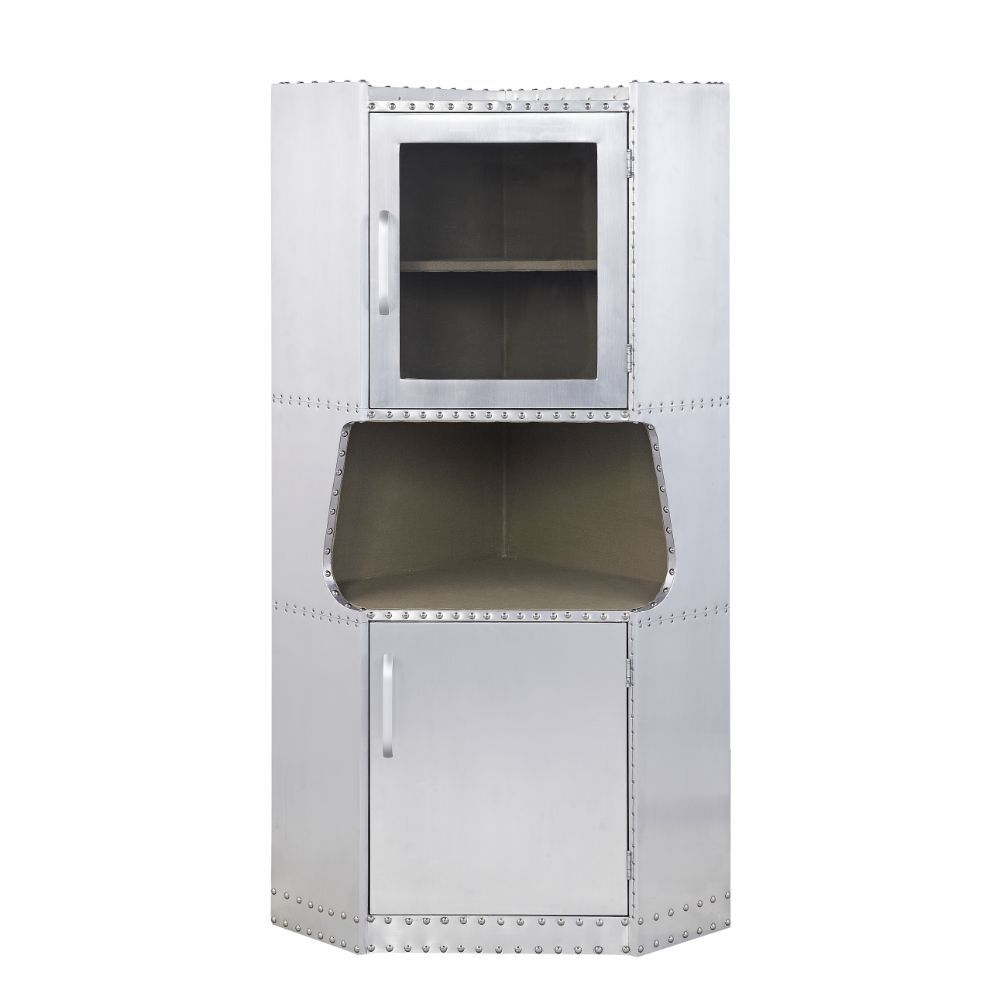 Acme Furniture Brancaster Cabinet in Aluminum 97710