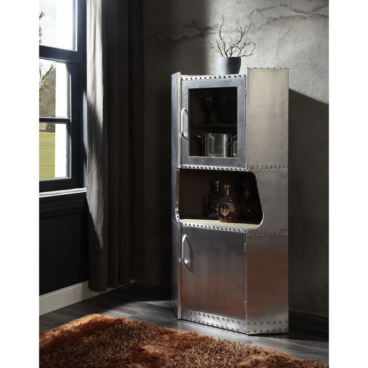 Acme Furniture Brancaster Cabinet in Aluminum 97710