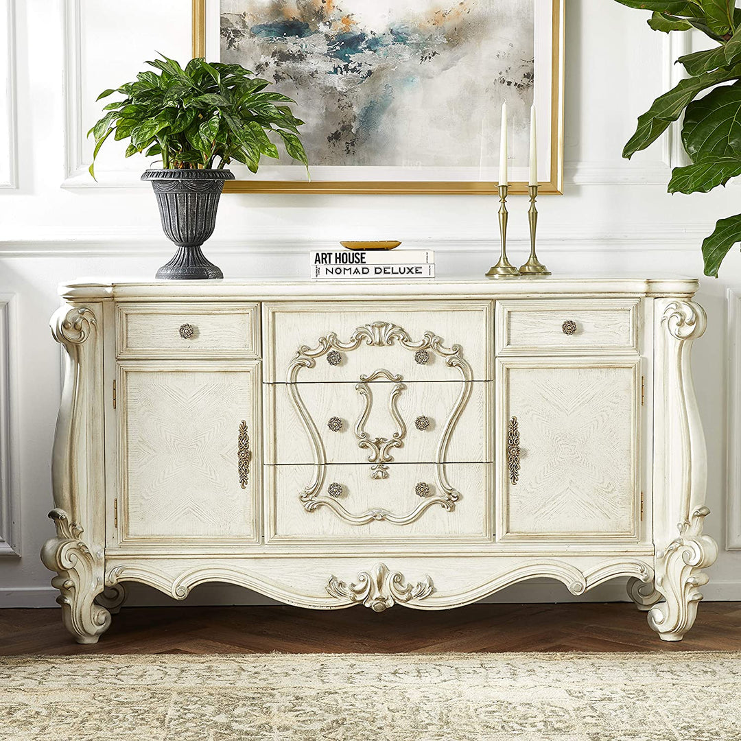 Acme Furniture Versailles Dresser in Bone White Finish 21135