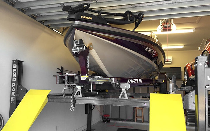 BendPak HD-7500BLX Four-Post Car Lift (5175315) 7,500-lb. Capacity / Vehicle and Boat Storage Lift / 82" Rise