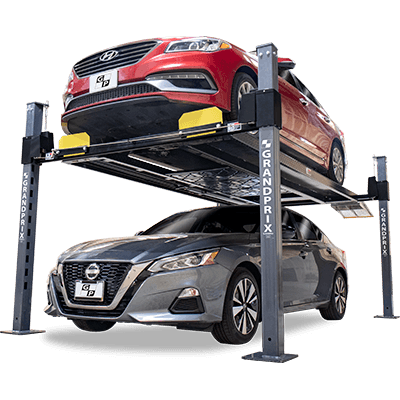 GrandPrix by BendPak GP-9F Four-Post Car Lift Package (5175254) 9,000-lb. Capacity / Includes Aluminum Ramps, Caster Kit, Jack Platform and Drip Trays