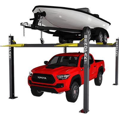 BendPak HD-7500BLX Four-Post Car Lift (5175315) 7,500-lb. Capacity / Vehicle and Boat Storage Lift / 82" Rise