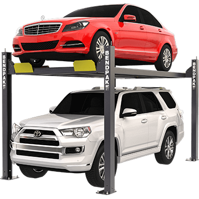 BendPak HD-7P Four-Post Car Lift (5175510) 7,000-lb. Capacity / Narrow Car Lift / High Rise