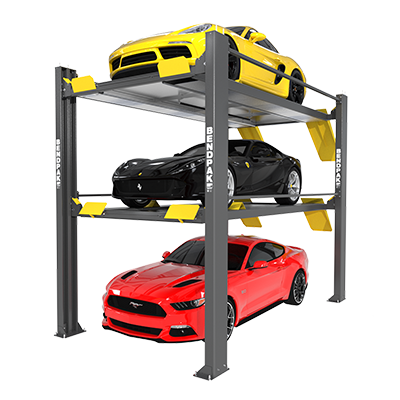BendPak HD-973P Four-Post Platform Parking Lift (5175238) 9,000 and 7,000 Lb. Capacity / Tri-Level Parking Lift / AVAILABLE NOW / PATENT PENDING