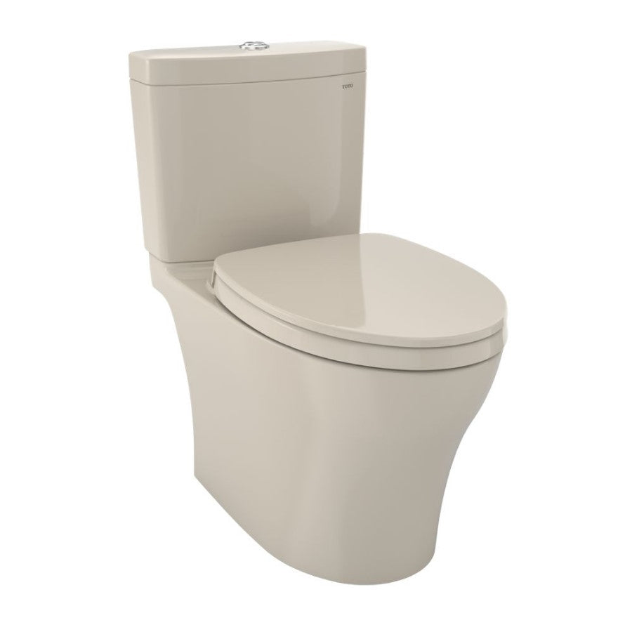 TOTO Aquia IV Elongated Bowl with SoftClose Seat, Dual-Flush Two-Piece Toilet, 1.28 & 0.8 GPF, Washlet+ Compatible, Universal Height - MS446124CEMF