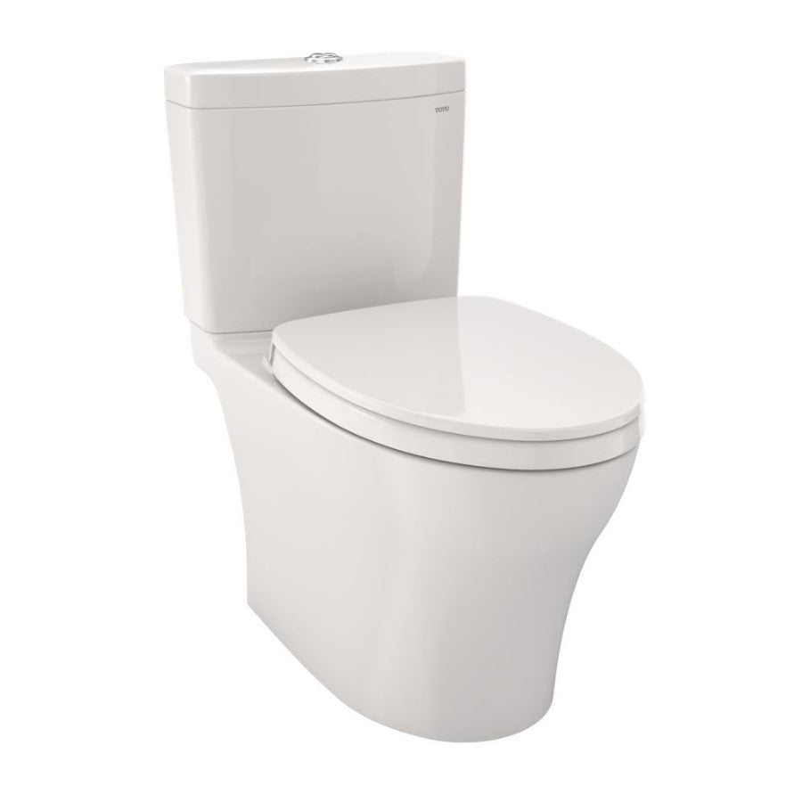 TOTO Aquia IV Elongated Bowl with SoftClose Seat, Dual-Flush Two-Piece Toilet, 1.28 & 0.8 GPF, Washlet+ Compatible, Universal Height - MS446124CEMF