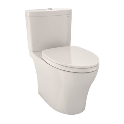 TOTO Aquia IV Elongated Bowl with SoftClose Seat, Dual-Flush Two-Piece Toilet, 1.28 & 0.8 GPF, Washlet+ Compatible, Universal Height - MS446124CEMF