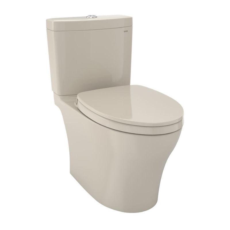 TOTO Aquia IV Elongated Bowl with SoftClose Seat, Dual-Flush Two-Piece Toilet, 1.28 & 0.8 GPF, Washlet+ Compatible - MS446124CEMG