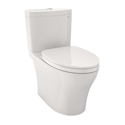 TOTO Aquia IV Elongated Bowl with SoftClose Seat, Dual-Flush Two-Piece Toilet, 1.28 & 0.8 GPF, Washlet+ Compatible - MS446124CEMG