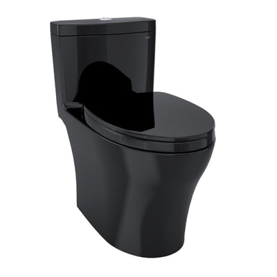 TOTO Aquia IV Elongated Bowl with SoftClose Seat, Dual-Flush One-Piece Toilet, 1.28 & 0.8 GPF, Washlet+ Compatible -MS646124CEMFG