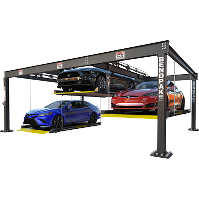 BendPak PL-6KT Four-Post Platform Parking Lift (5175154) 6,000-lb. Capacity / Parking Lift / Triple / Independent Platforms / SPECIAL ORDER