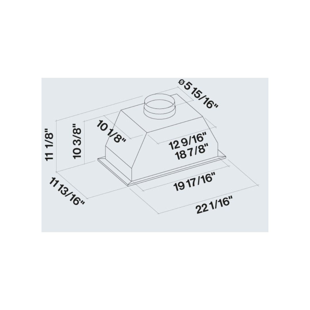 Falmec Mara 600 CFM Range Hood Insert in Stainless Steel with Size Options (FIMAR)