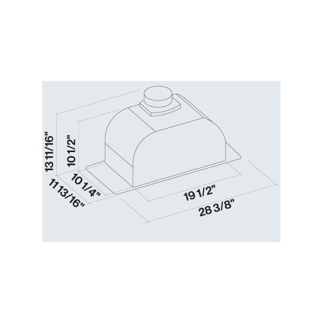 Falmec Sabina 280 CFM Range Hood Insert in Stainless Steel with Size Options (FISAB)