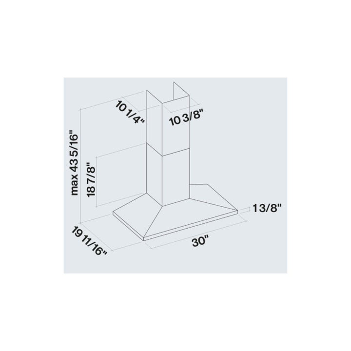 Falmec Vulcano 600 CFM Wall Mount Range Hood in Stainless Steel with Size Options (FPVUX)