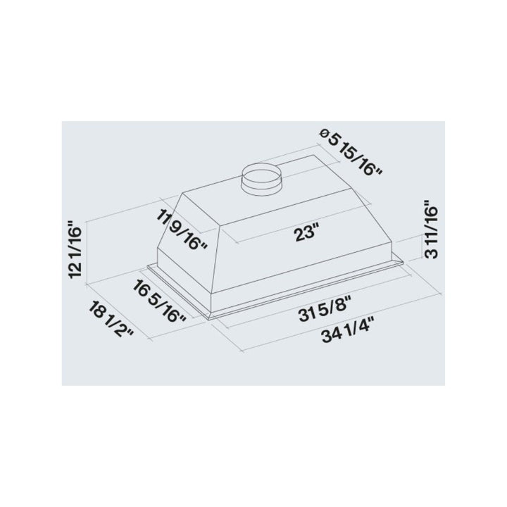 Falmec Massimo 46 in. Range Hood Insert in Stainless Steel with Size and Motor Options (FIMA)