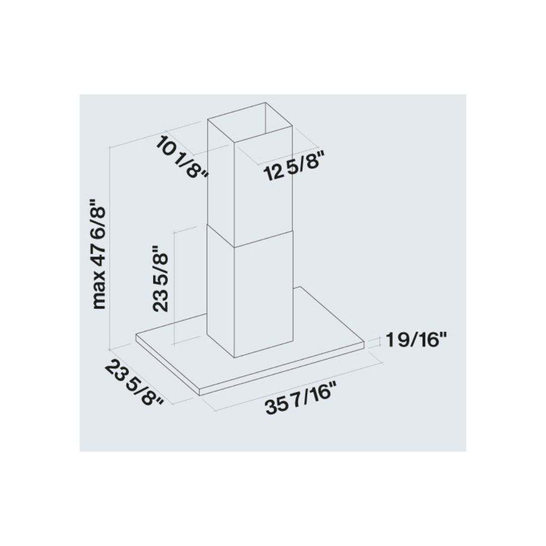 Falmec Lumen 36 in. 500 CFM Island Mount Range Hood in Stainless Steel (FDLUM36I5SS-R)