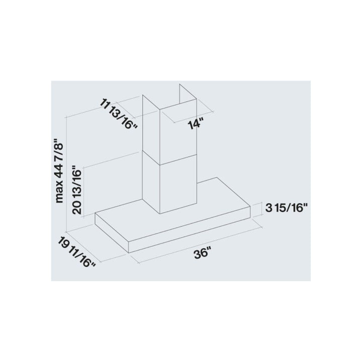 Falmec Line Pro NRS 600 CFM Wall Mount Range Hood in Stainless Steel with Size Options (FNLIN)