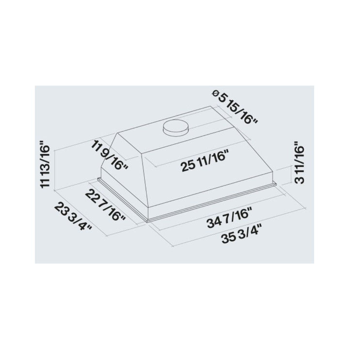 Falmec Massimo 46 in. Range Hood Insert in Stainless Steel with Size and Motor Options (FIMA)