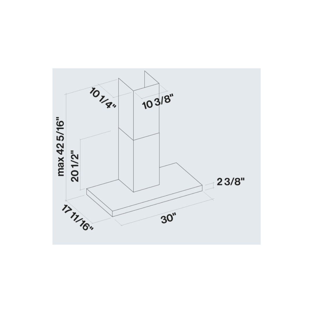 Falmec Mercurio 600 CFM Wall Mount Range Hood in Stainless Steel with Size Options (FPMEX)