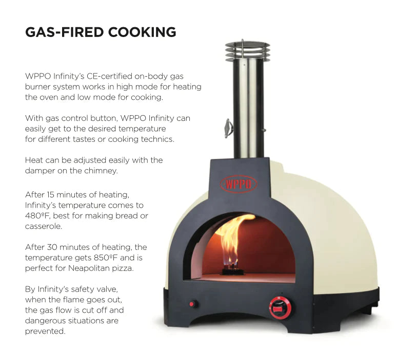 WPPO - Infinity 66 Wood / Gas Hybrid - 3 Pizza Oven.