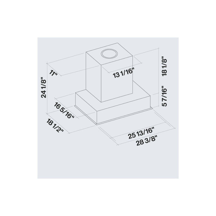 Falmec Massimo NRS 600 CFM Range Hood Insert in Stainless Steel with Size Options (FNMAS)