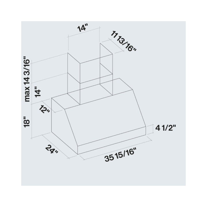 Falmec Zeus Pro NRS Under Cabinet Range Hood in Stainless Steel with Size Options (FNZEU)