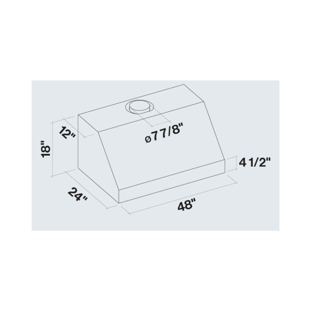 Falmec Zeus Professional Wall Mount Range Hood in Stainless Steel with Size and Motor Options (FP18P)