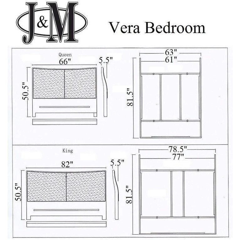 J&M Furniture Vera Modern Bed