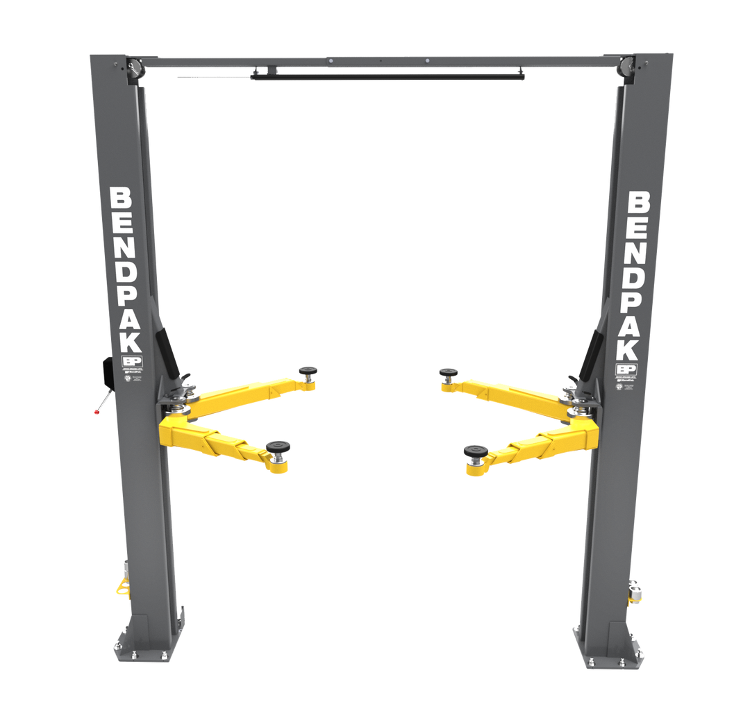 BendPak 10APX Two-Post Car Lift (5175306) 10,000‐lb. Capacity / Adaptable Clearfloor / Adjustable Width / Screw Pads / HIGH-RISE