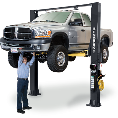 BendPak XPR-10S Two-Post Car Lift (5175395) 10,000‐lb. Capacity / Symmetric Clearfloor / Adjustable Width / Screw Pads