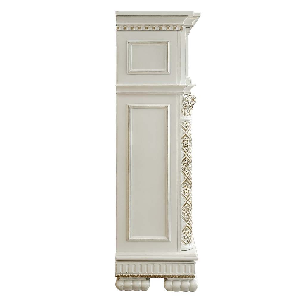 Acme Furniture Vendome Fireplace in Antique Pearl Finish AC01313