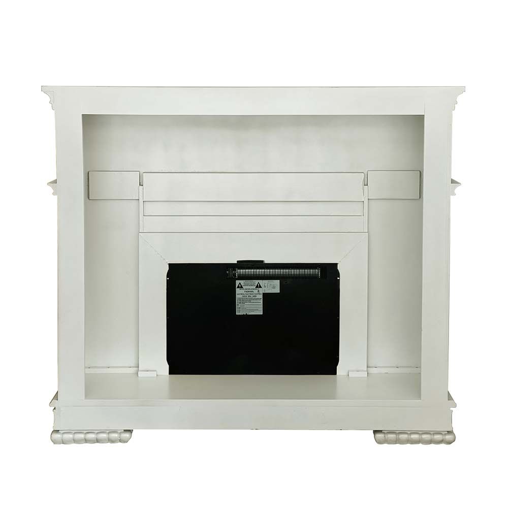 Acme Furniture Vendome Fireplace in Antique Pearl Finish AC01313