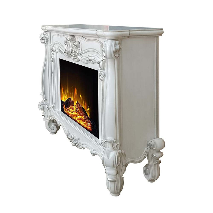 Acme Furniture Versailles Fireplace in Bone White Finish AC01316