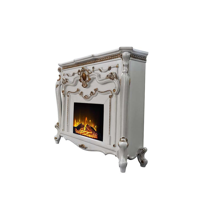 Acme Furniture Picardy Fireplace in Antique Pearl Finish AC01345