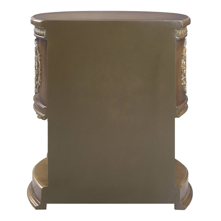 Acme Furniture Constantine Nightstand in Brown & Gold Finish BD00472