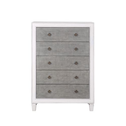 Acme Furniture Katia Chest in Rustic Gray & Weathered White Finish BD00664