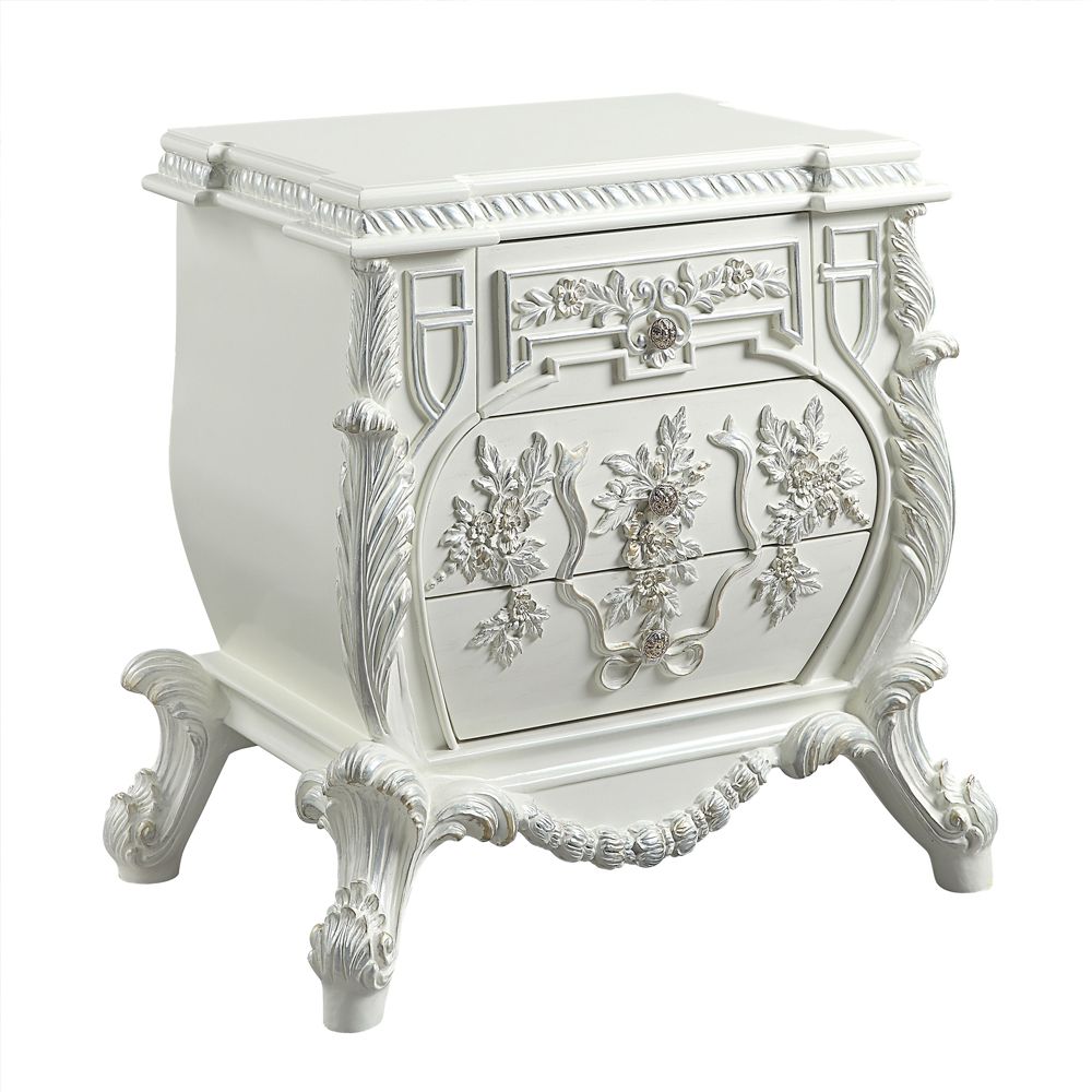 Acme Furniture Vanaheim Nightstand in Antique White Finish BD00672