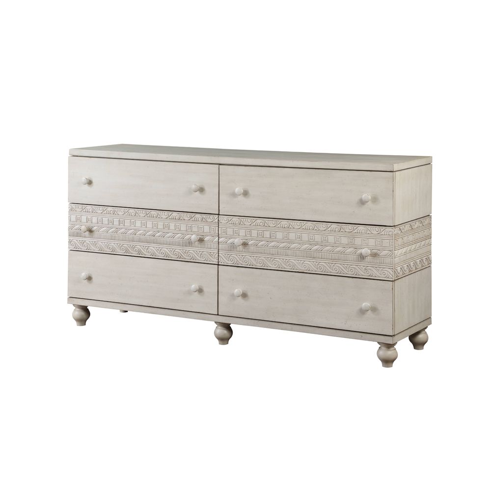 Acme Furniture Roselyne Dresser in Antique White Finish BD00698