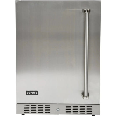 Coyote 24-Inch 5.5 Cu. Ft. Left Hinge Outdoor Rated Compact Refrigerator