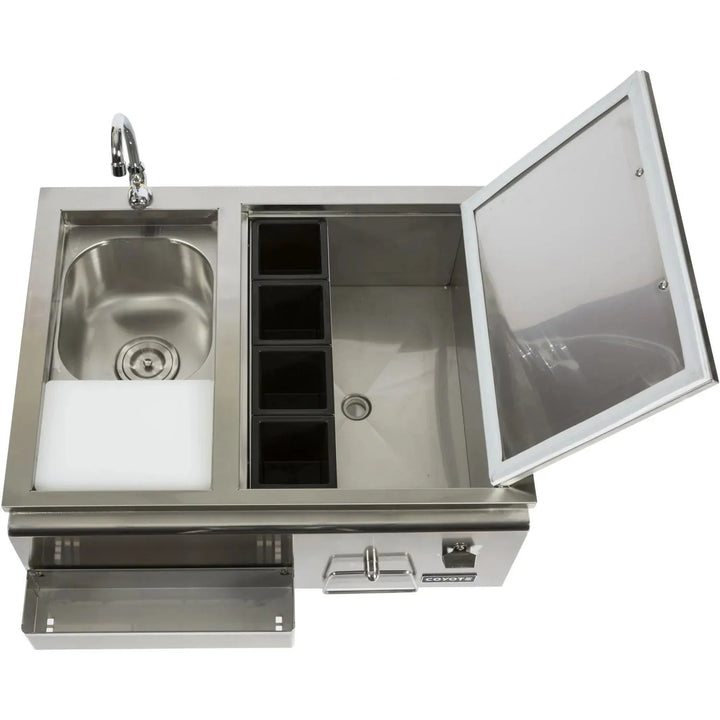 Coyote 30-Inch Stainless Steel Built-In Refreshment Center