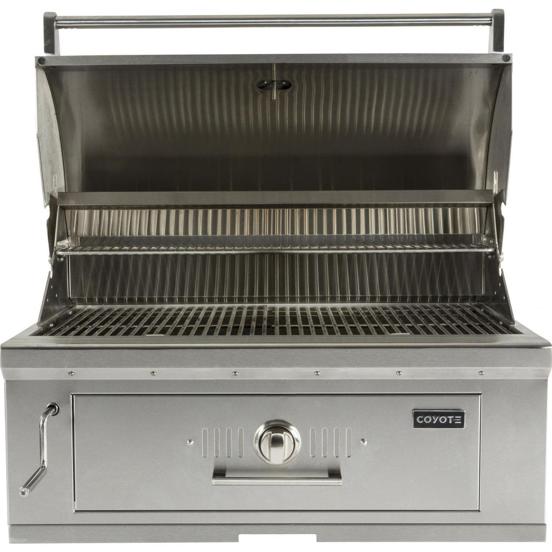 Coyote 36-Inch Built-In Stainless Steel Charcoal Grill - C1CH36