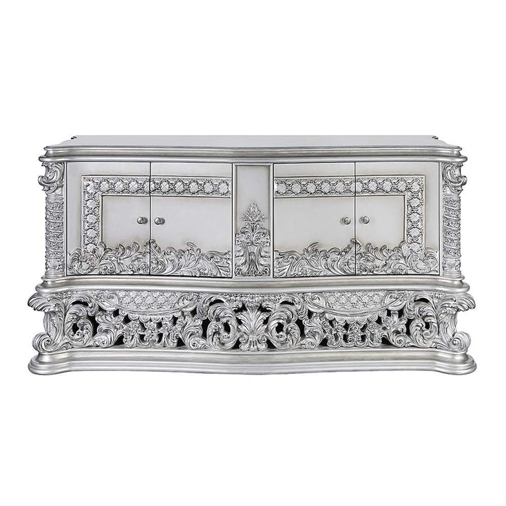 Acme Furniture Valkyrie Server in Antique Platinum Finish DN00686