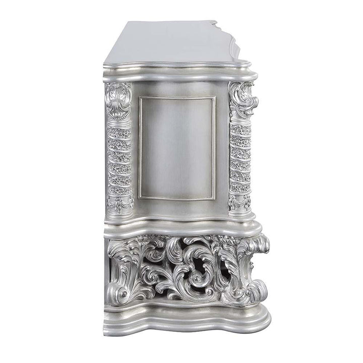 Acme Furniture Valkyrie Server in Antique Platinum Finish DN00686